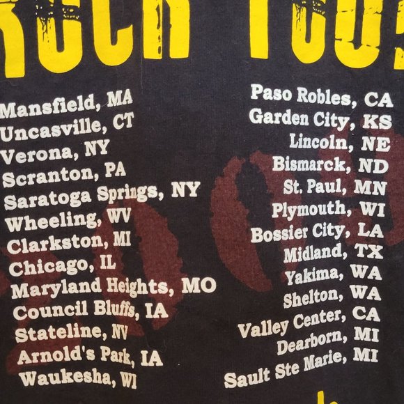 REO Speed Wagon 2009 Rock You Concert Shirt Black Size XL Bayside Heavy Weight - Picture 6 of 8